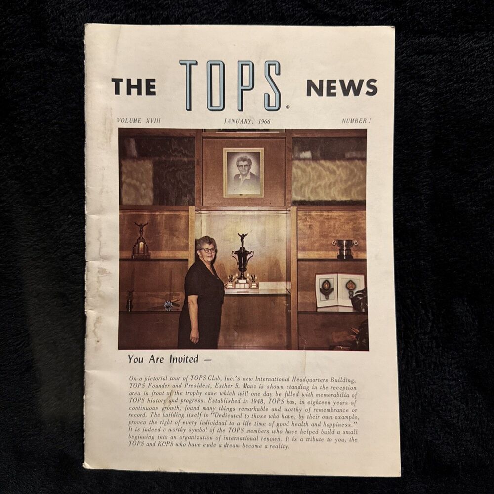 The Tops News Volume XVIII January 1966 No 1 Tops Club International Headquarter